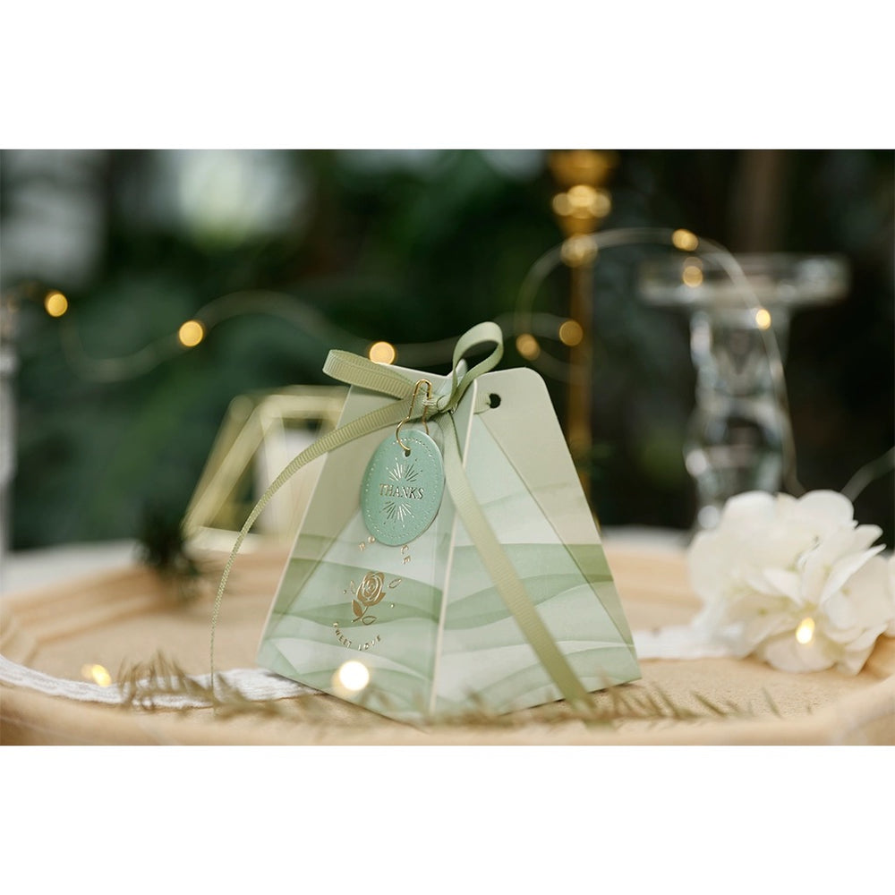 50 BOXES Sage Green Wedding Candy Boxes Favors