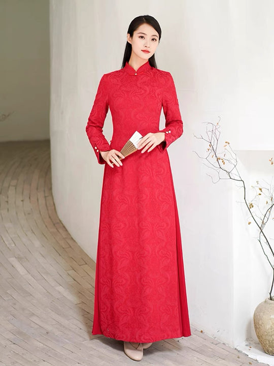 SARAH DRESS Red Full Length Mother of the Bride/Groom Dress for Asian Ceremony
