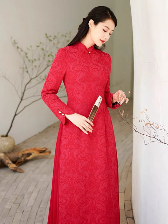 SARAH DRESS Red Full Length Mother of the Bride/Groom Dress for Asian Ceremony