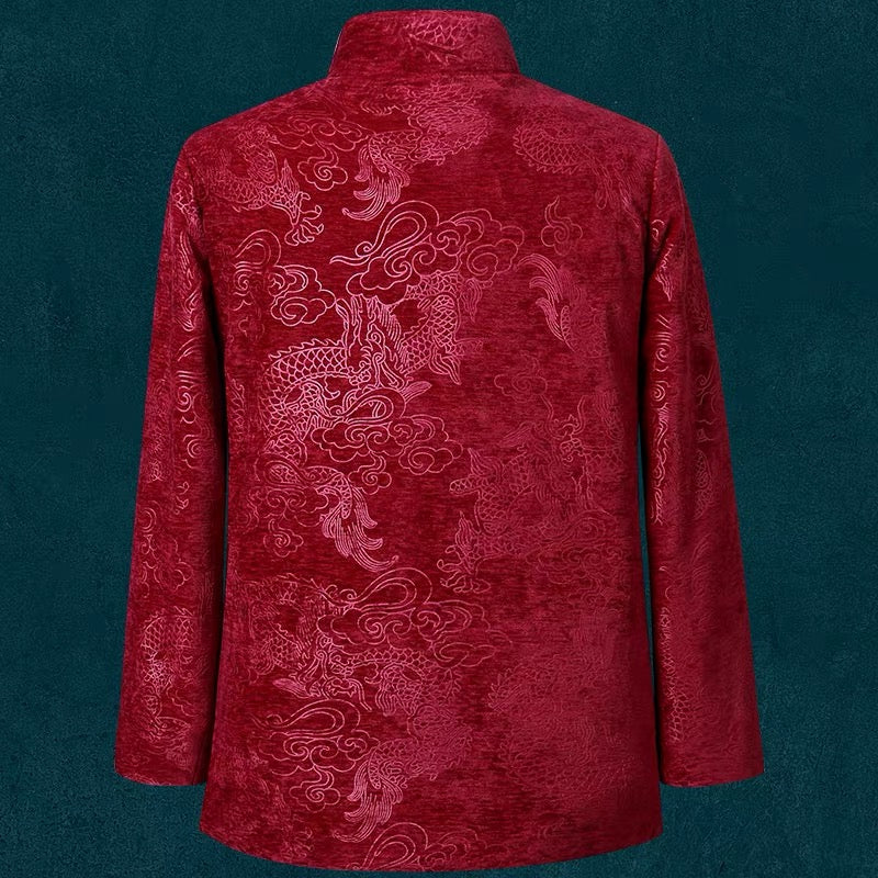 Groom's Tang Jacket 新郎唐裝 with Full Dragon Detailing (3 Colors)