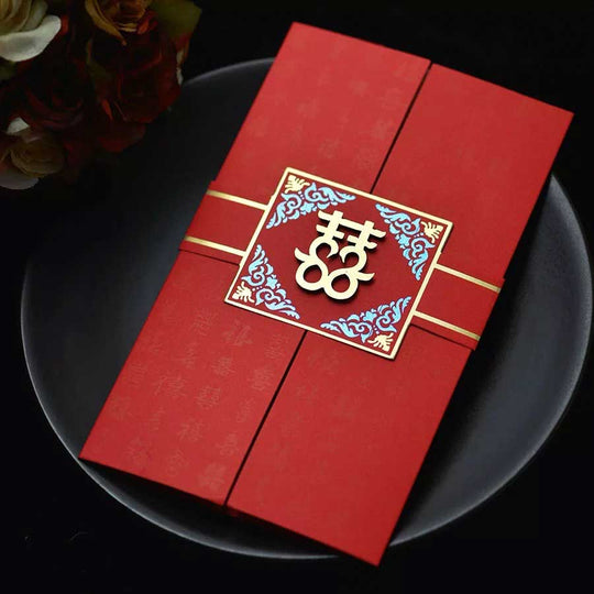 40 SETS Unique Chinese Wedding Invitation Set Double Openings