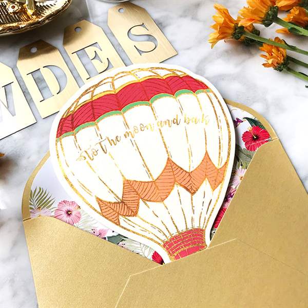 40 SETS Hot Air Balloon Wedding Invitations With Matching Envelope